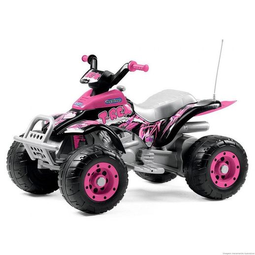 Quadriciclo Corral T-Rex New Pink 12v - Peg-Perego
