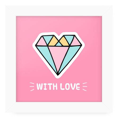 Quadro 20x20 Cute Love Diamond