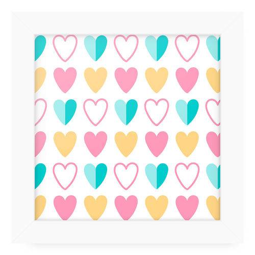 Quadro 20x20 Cute Love Hearts