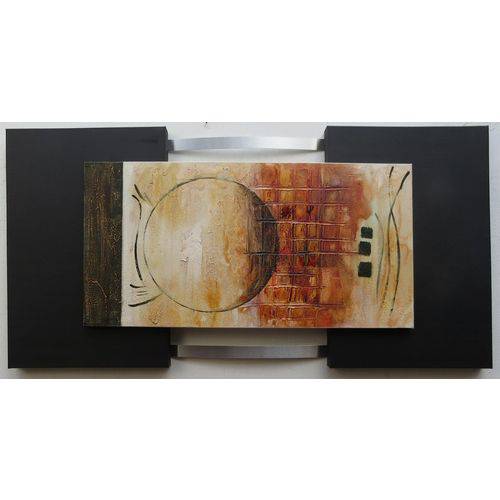 Quadro Abstrato Decorativo - Cod. 2011 - Cor: Preto 60x120cm