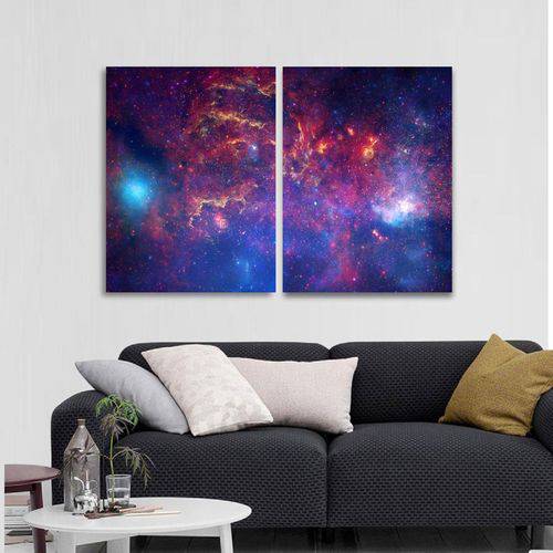 Quadro Astronomia Centro da Via Láctea Decorativo em Tecido