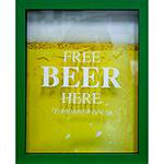 Quadro Beer Porta-Tampinhas Verde 22x27x3cm - Kapos
