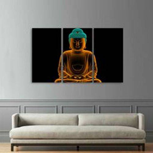Quadro Buda Meditação para Sala Quarto em Tecido 105x65