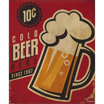 Quadro Cartão Papel Mdf - Beer Vintage (sort)