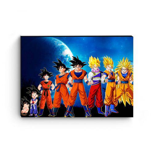 Quadro Decorativo A5 Dragon Ball Goku Evolution