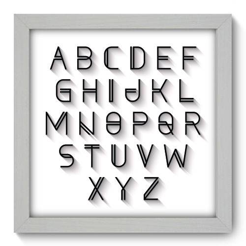 Quadro Decorativo - Alfabeto - 22cm X 22cm - 086qndab
