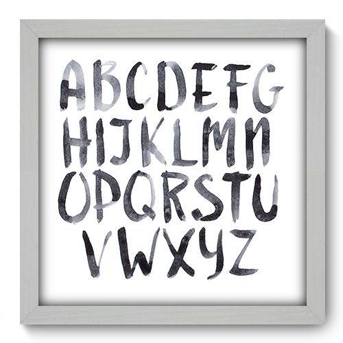 Quadro Decorativo - Alfabeto - N2052 - 33cm X 33cm