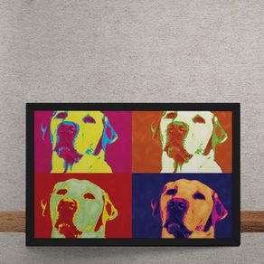 Quadro Decorativo Andy Warhol Pop Art Cachorro Labrador 25x35