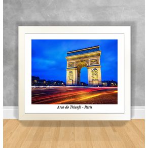Quadro Decorativo Arco do Triunfo - Paris Paris 41 Branca