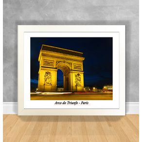 Quadro Decorativo Arco do Triunfo - Paris Paris 39 Branca