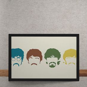 Quadro Decorativo Beatles Minimalista 25x35