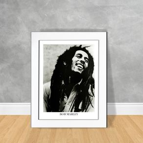 Quadro Decorativo Bob Marley 03 Quadro Personalidade 205 Branca