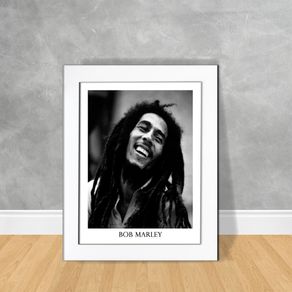 Quadro Decorativo Bob Marley Quadro Personalidade 154 Branca