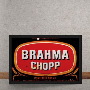 Quadro Decorativo Brahma Chopp 25x35