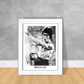 Quadro Decorativo Bruce Lee Quadro Personalidade 23 Branca