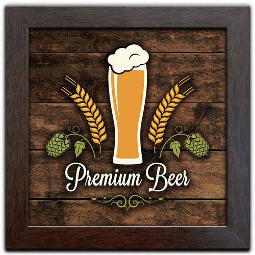 Quadro Decorativo C/ Moldura Bar Cerveja Bebidas Q-195