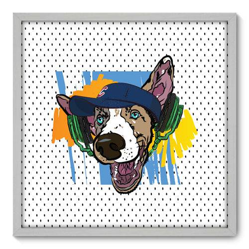 Quadro Decorativo - Cachorro - 70cm X 70cm - 014qnsdb
