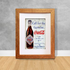 Quadro Decorativo Call For The Genuine Coca Cola Coca-Cola 30 Clara