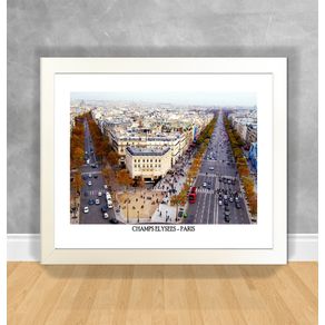 Quadro Decorativo Champs Elysees - Paris Paris 07 Branca