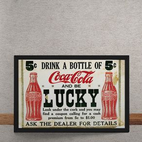 Quadro Decorativo Coca Cola Lucky 25x35