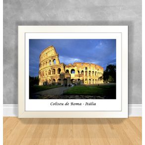 Quadro Decorativo Coliseu de Roma - Itália Itália 14 Branca
