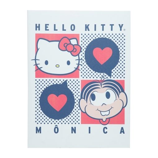 Quadro Decorativo Colorido Mônica e Hello Kitty 30x40cm Urban