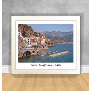 Quadro Decorativo Costa Amalfitana - Itália Itália 12 Branca