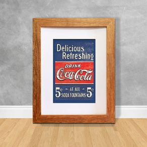 Quadro Decorativo Delicious And Refreshing Drink Coca Cola 02 Coca-Cola 14 Clara