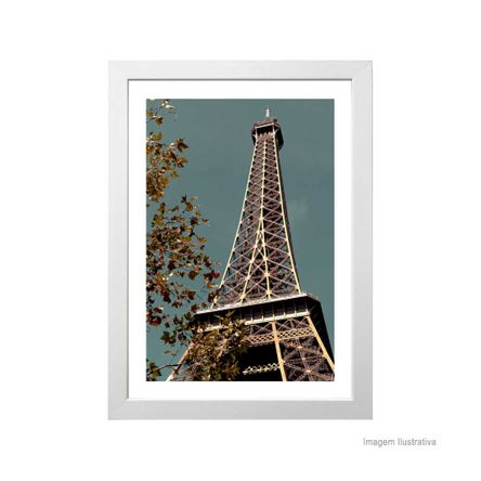 Quadro Decorativo Eiffel Tower II 28x38cm Branco Infinity