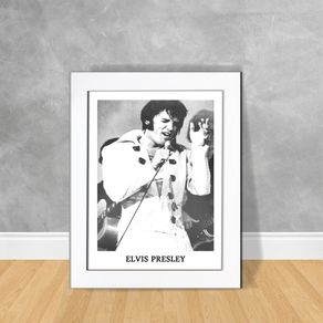Quadro Decorativo Elvis Presley 03 Quadro Personalidade 06 Branca