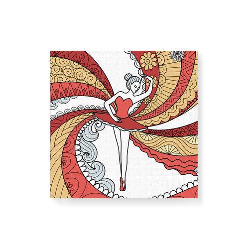 Quadro Decorativo em Tela Canvas Bailarina Espanhola - 20x20cm