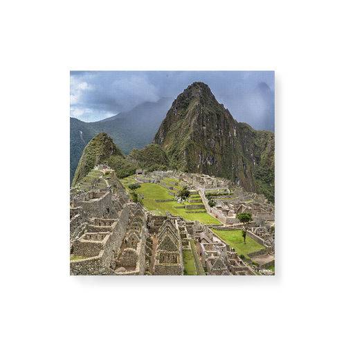Quadro Decorativo em Tela Canvas Cidade Sagrada de Machu Picchu - 30x30cm