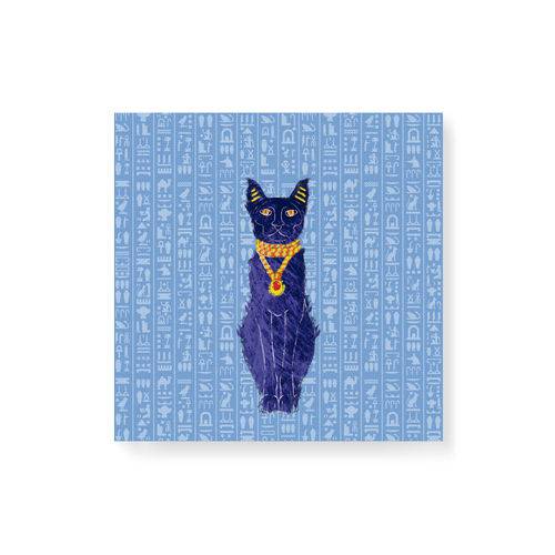 Quadro Decorativo em Tela Canvas Gato Egípcio - 20x20cm
