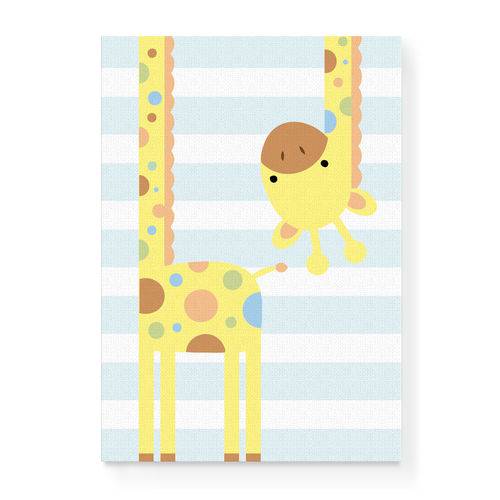 Quadro Decorativo em Tela Canvas Girafinha Infantil - 46x32,5cm
