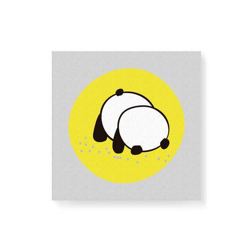 Quadro Decorativo em Tela Canvas Panda Engatinhando - 20x20cm