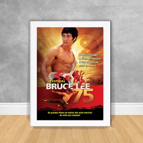 Quadro Decorativo Festival Bruce Lee Filmes 21 Branca