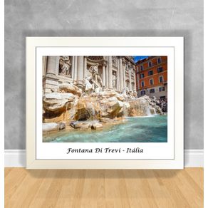 Quadro Decorativo Fontana Di Trevi - Itália Itália 08 Branca