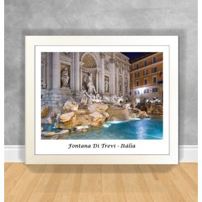 Quadro Decorativo Fontana Di Trevi - Itália Itália 09 Branca