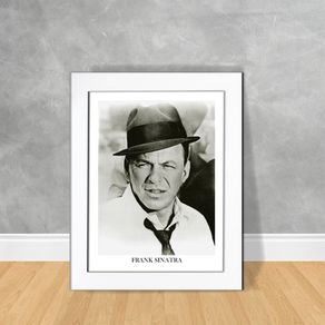 Quadro Decorativo Frank Sinatra Quadro Personalidade 221 Branca