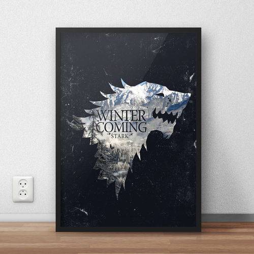 Quadro Decorativo Game Of Thrones - Winter Is Coming