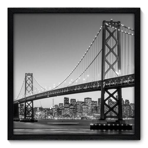 Quadro Decorativo - Golden Gate - 50cm X 50cm - 055qnmcp