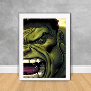 Quadro Decorativo Incrível Hulk 02 Hulk 02 Branca