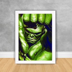 Quadro Decorativo Incrível Hulk 03 Hulk 03 Branca