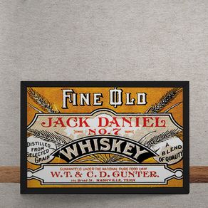 Quadro Decorativo Jack Daniels Whiskey Vintage 25x35