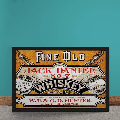 Quadro Decorativo Jack Daniels Whiskey Vintage