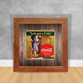 Quadro Decorativo Let´s Get a Coke Coca-Cola 36 Clara