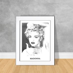 Quadro Decorativo Madonna Quadro Personalidade 09 Branca