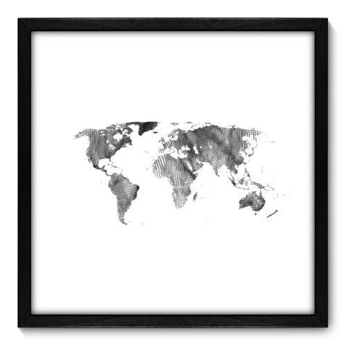 Quadro Decorativo - Mapa Mundi - 50cm X 50cm - 099qndcp