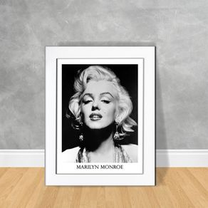 Quadro Decorativo Marilyn Monroe 02 Quadro Personalidade 98 Branca