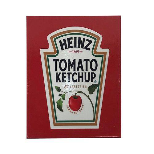 Quadro Decorativo Metal Heinz Tomato Ketchup Cor Vermelho